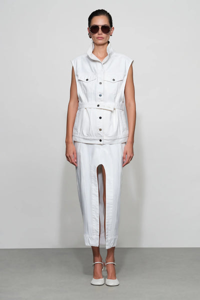 Et Ochs Sylas Denim Vest- Off White