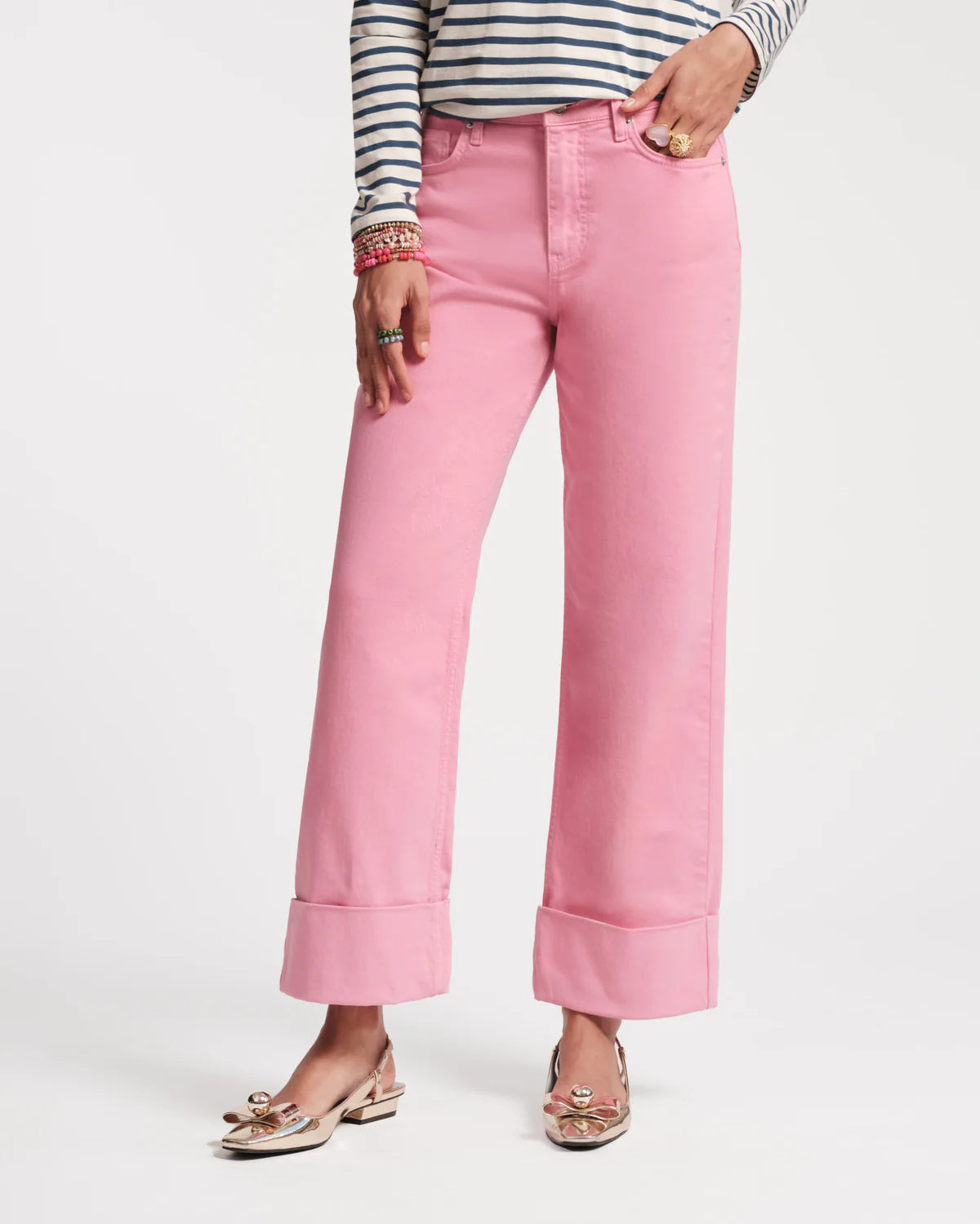 Frances Valentine Smarty Cuffed Jean- Pink