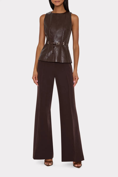 Milly Gwen Faux Leather Top