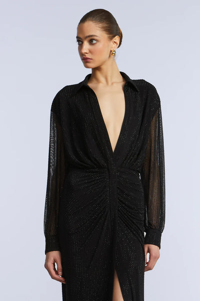 BCBG Studded Jersey Shirt Gown