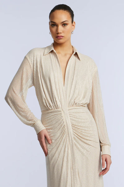 BCBG Studded Jersey Shirt Gown