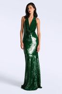 BCBG Francine Gown- Electric Green