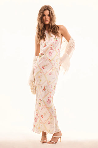 LoveShackFancy Brynthe Silk Blend Fruit Print Dress