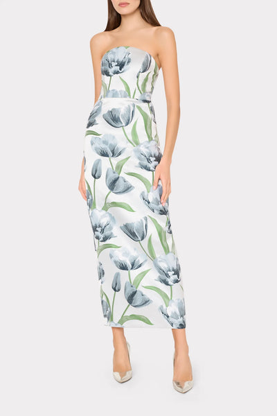 Milly Orion Tulip Jacquard Dress