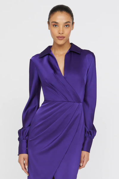Theia Steph Shirt Wrap Dress
