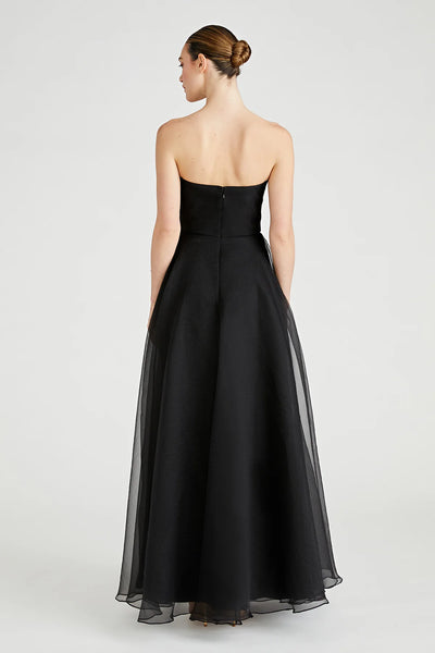 Theia Teresa Strapless Draped Gown