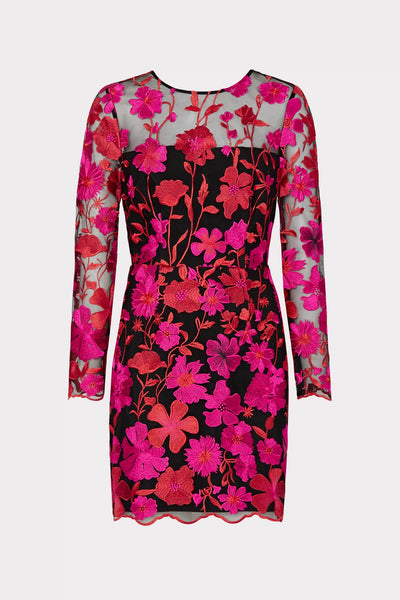 Milly Scottie Floral Dress- Pink Multi