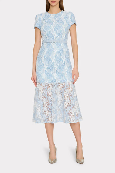 Milly Tahlia Butterfly Lace Midi Dress