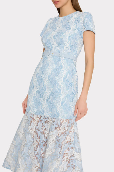 Milly Tahlia Butterfly Lace Midi Dress