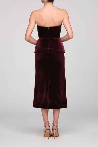 KELSEY SCULPTED VELVET DRESS