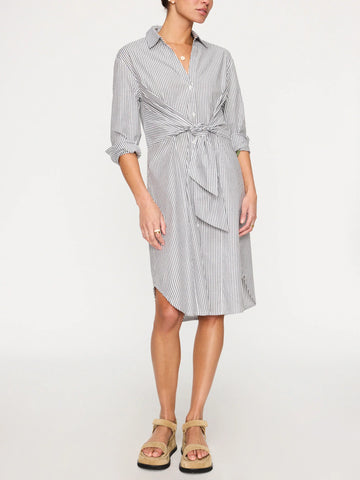 Brochu Walker Ashland Stripe Dress- Fraser Grey