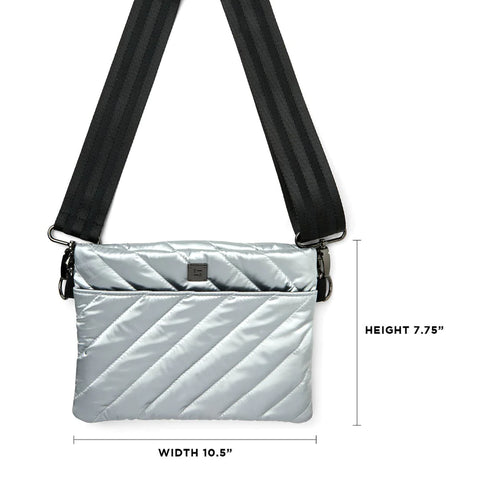 Think Royln Diagonal Bum Bag 2.0- Pearl Silver
