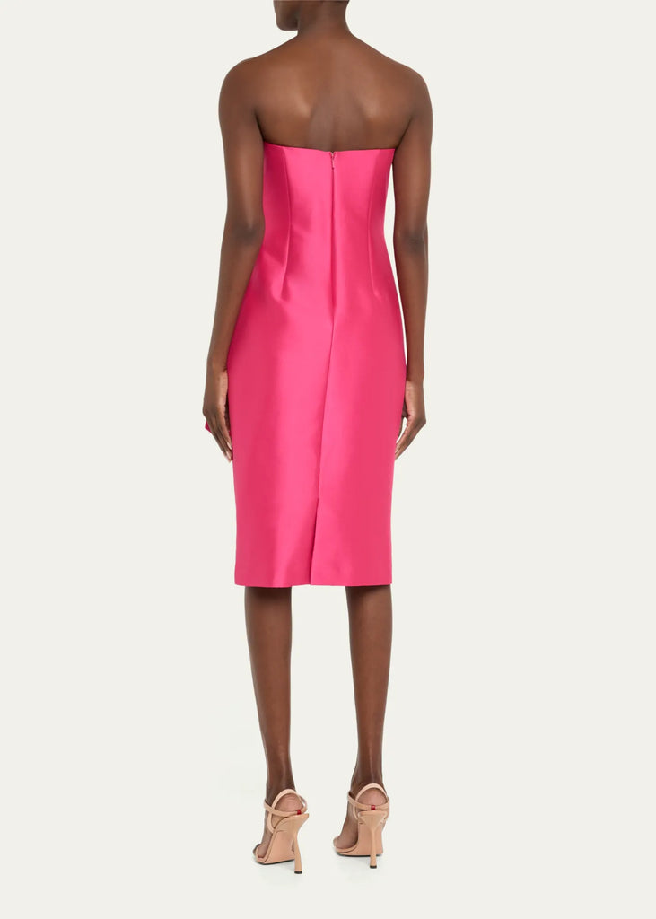 badgley mischka cocktail dress Badgley Mischka Rosette Ruffled Cocktail Dress