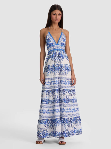 Alice + Olivia Karolina Tiered Maxi Dress- Solstice