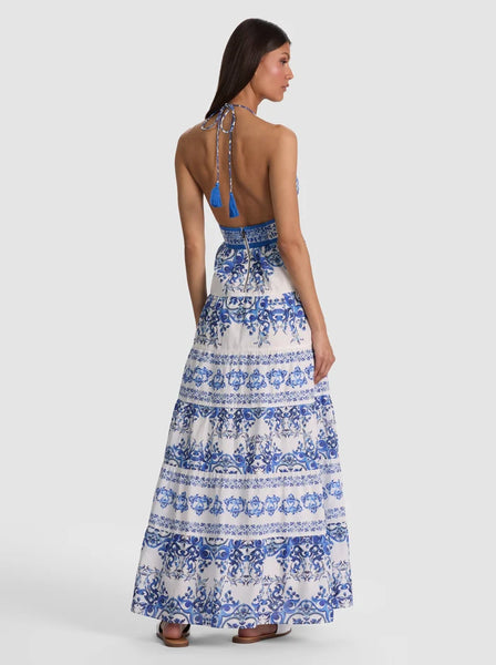 Alice + Olivia Karolina Tiered Maxi Dress- Solstice