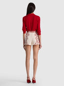 Alice & Olivia Hera Linen High Rise Short- Winding Road
