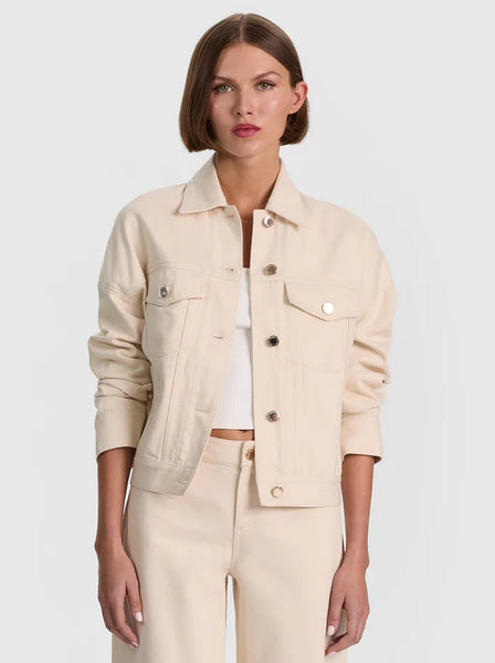 Alice & Olivia Jesse Oversized Denim Jacket- Natural