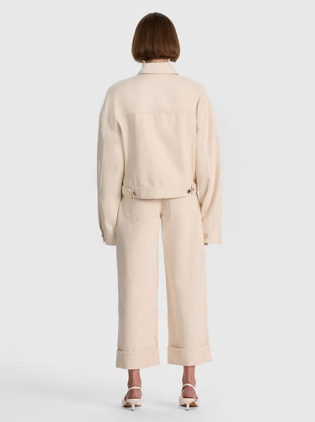 Alice & Olivia Jesse Oversized Denim Jacket- Natural