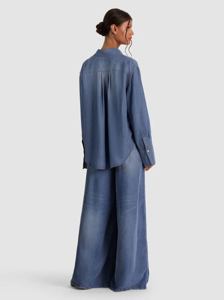 Alice & Olivia Finley Oversized Denim Shirt