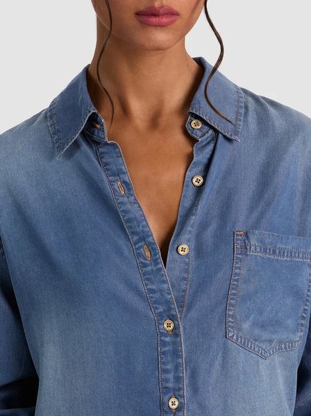 Alice & Olivia Finley Oversized Denim Shirt
