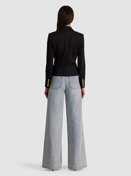 Alice & Olivia Sable DBL Breasted Cropped Blazer