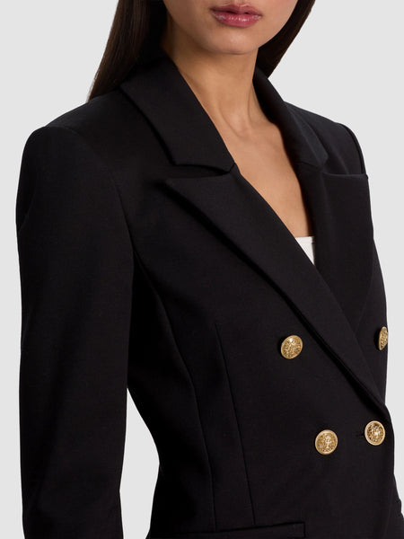 Alice & Olivia Sable DBL Breasted Cropped Blazer
