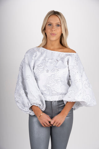 Arianne Elmy All White Good Luck Top