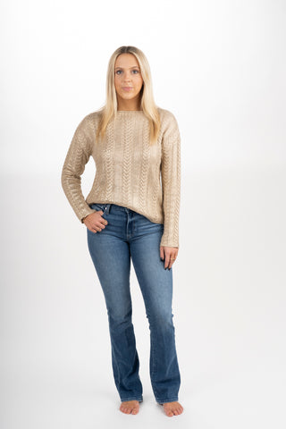 EL Foiled Sweater-Gold
