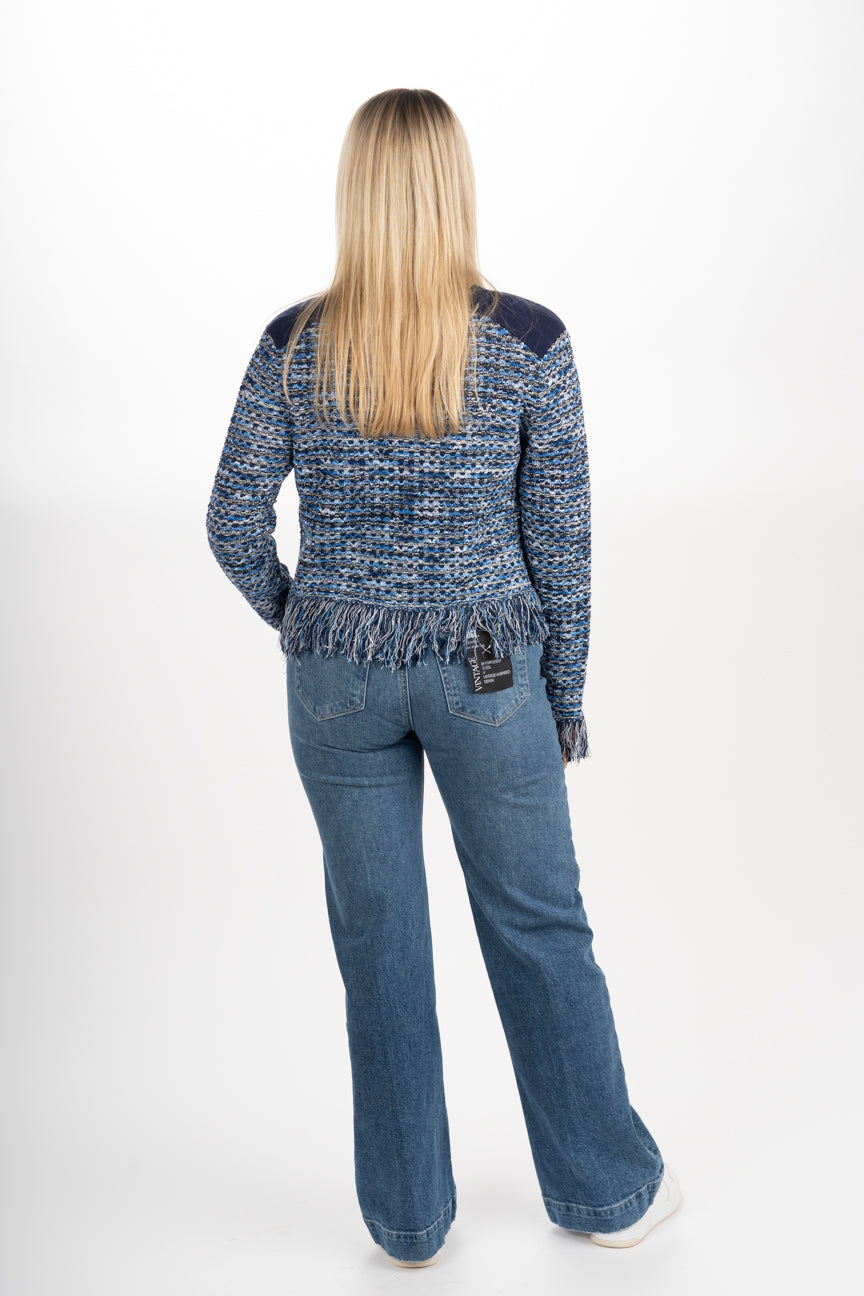 ジャケット・アウター fringe volume cardigan ジャケット・アウター fringe volume cardigan BCBG Fringe-Trim