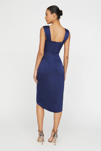 Theia Stephanie Wrap Dress- Navy
