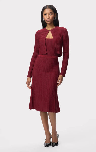Herve Leger The Georgina Cardigan- Redrock