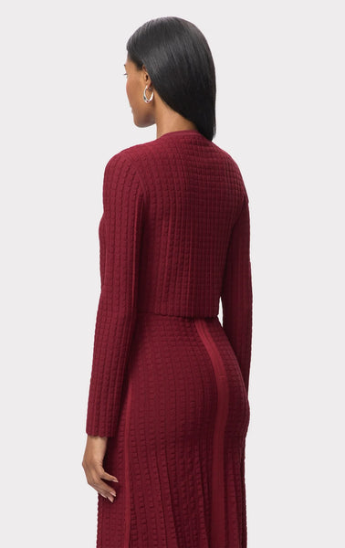 Herve Leger The Georgina Cardigan- Redrock