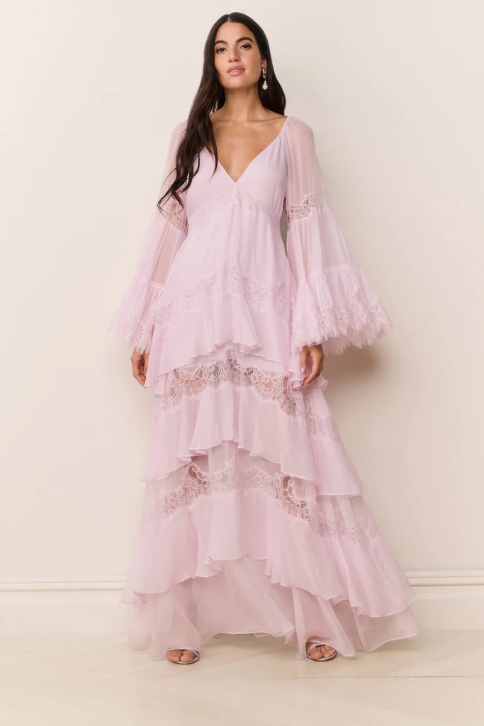 love shack fancy long dress LoveShackFancy Devina Dress- Orchid – By Request