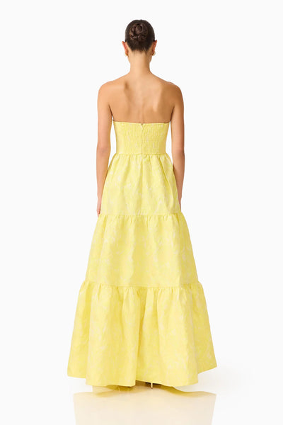 Elliatt Luella Strapless Gown- Yellow
