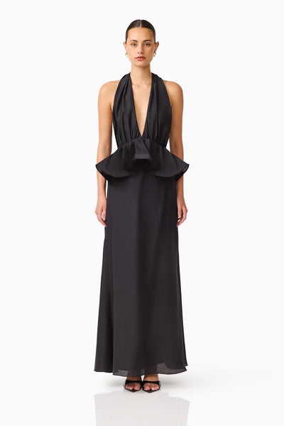 Elliatt Fiorina Halter Neck Peplum Gown