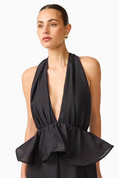 Elliatt Fiorina Halter Neck Peplum Gown