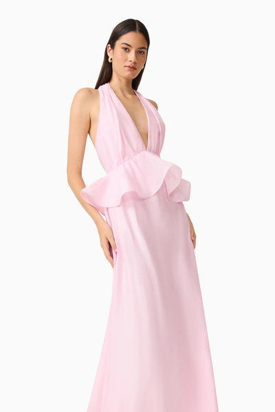 Elliatt Fiorina Halter Neck Peplum Gown