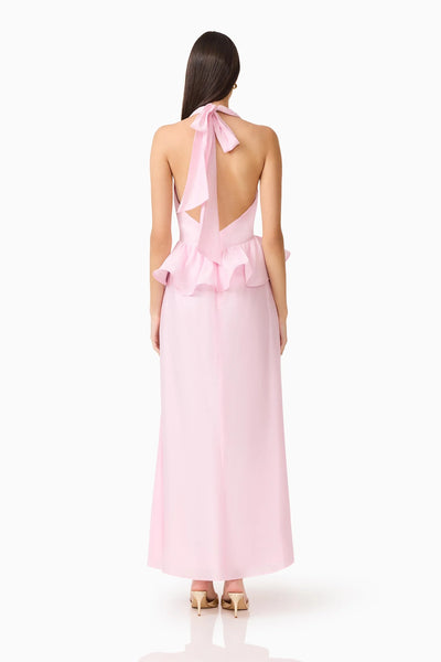 Elliatt Fiorina Halter Neck Peplum Gown
