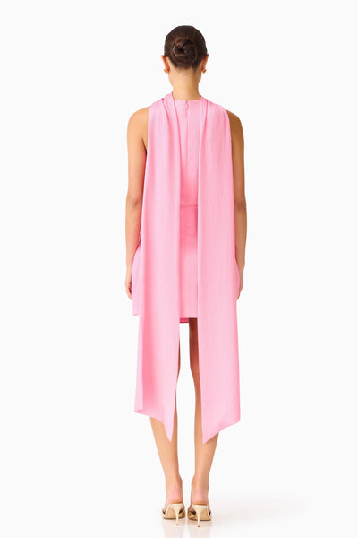 Elliatt Calista Neck Scarf Mini Dress- Pink