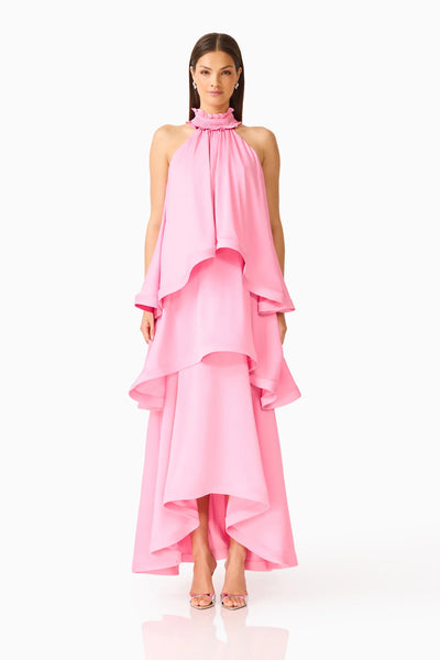 Elliatt Calista Ruffle Neck Tiered Dress