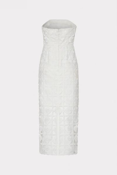Milly Kait Tile Lace Dress- White