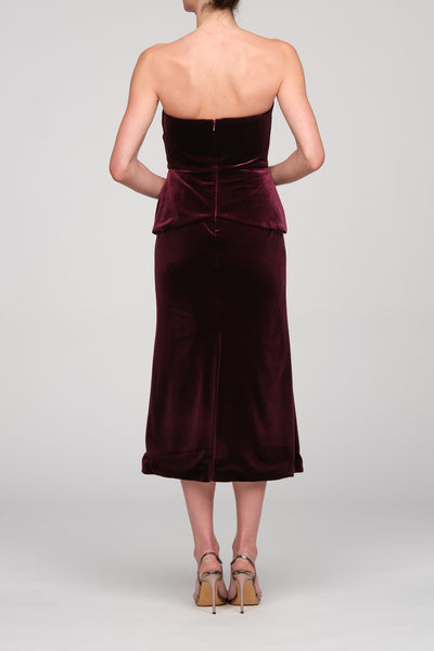 KELSEY SCULPTED VELVET DRESS