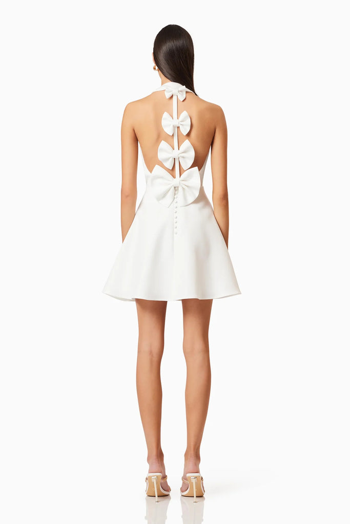 geranium strapless party dress in white Leilani White Floral Textured Strapless Dress