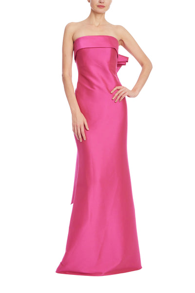 Badgley Mischka Bow Back Gown- Fuchsia