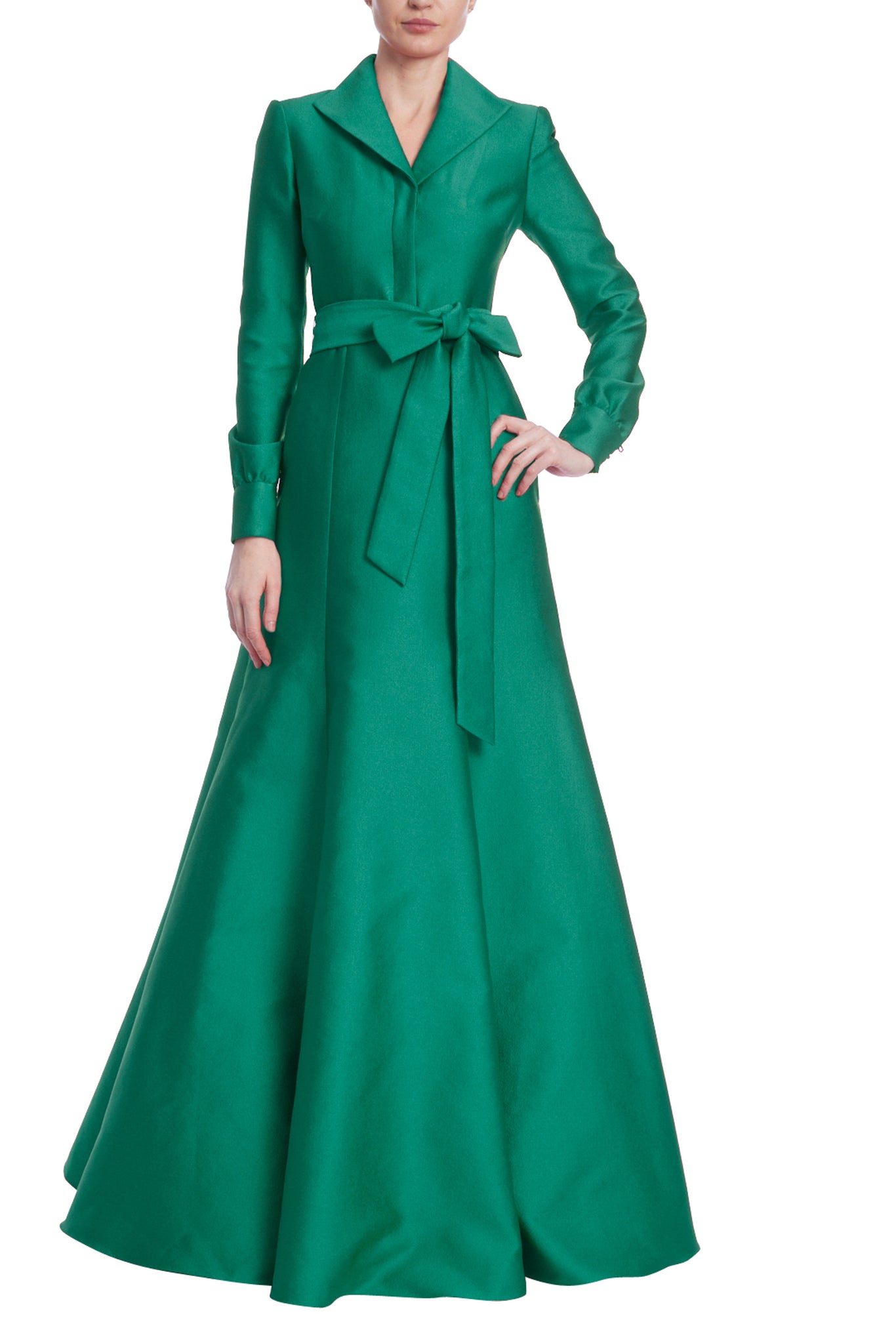 Badgley Mischka Luxe Coat Dress Gown- Emerald By Request Badgley Mischka Luxe Coat Dress Gown- Emerald By Request