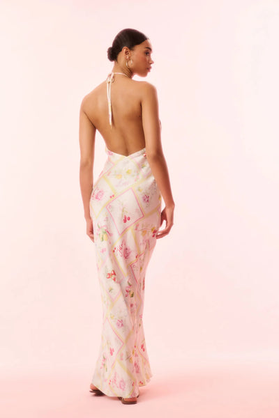 LoveShackFancy Brynthe Silk Blend Fruit Print Dress