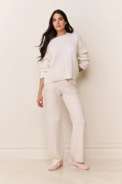 LoveShackFancy Fraya Knit Pant- Ivory