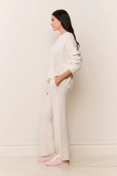 LoveShackFancy Fraya Knit Pant- Ivory