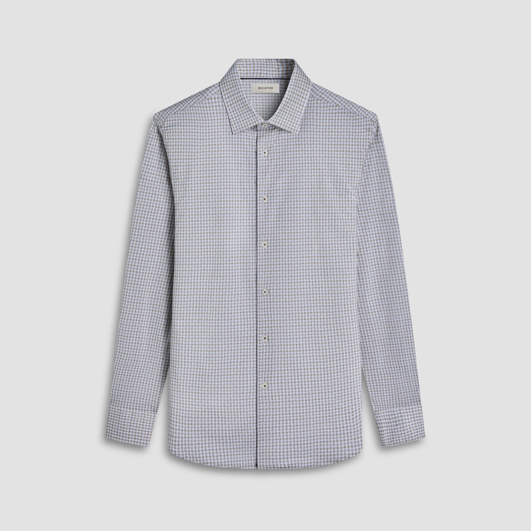 Bugatchi L/S Shirt Tan/White Check – By Request Bugatchi L/S Shirt Tan/White Check – By Request