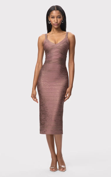 Herve Leger The Indie Dress- Biscotti